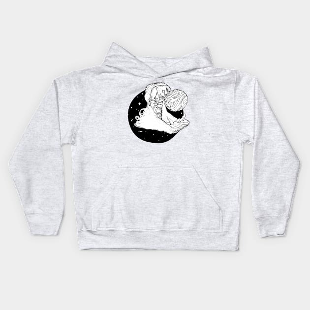 Astro Hippo Kids Hoodie by devinleigh